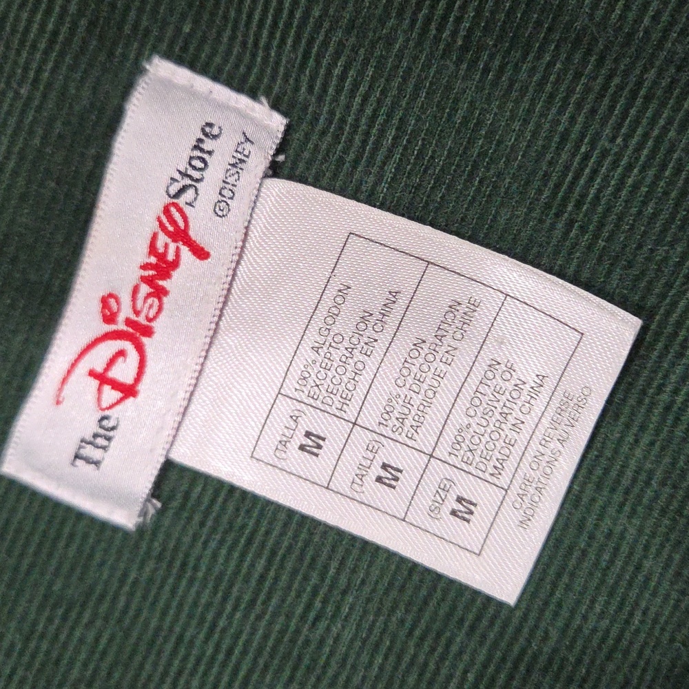 Vintage Disney Tigger Green Corduroy Button-Up Shirt - Picture 3 of 6